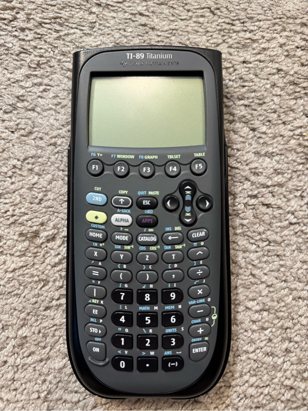 Texas Instruments TI-89 Titanium Graphing Calculator - Black and Green Accents